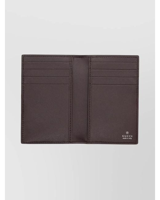 Gucci Brown Slim Long Card Holder For Essentials for men
