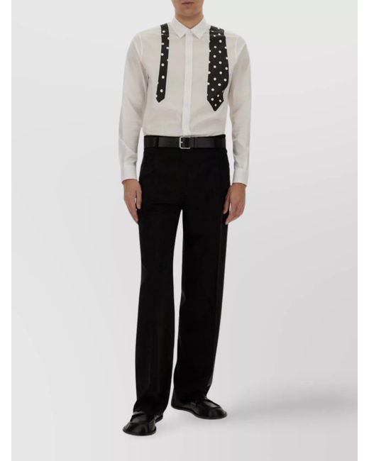 Moschino Black Virgin Wool Regular-Fit Trousers for men