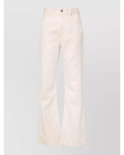 Isabel Marant Pink Lyocell High-Rise Bootcut Jeans