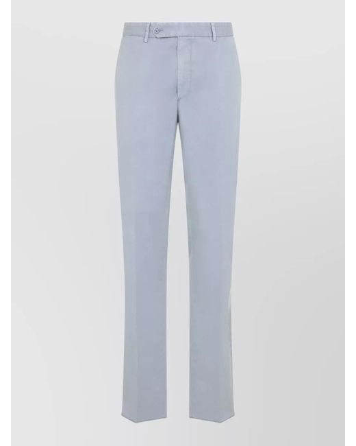 Ralph Lauren Blue Knightsbrdg Tailored Flat Front Trousers for men