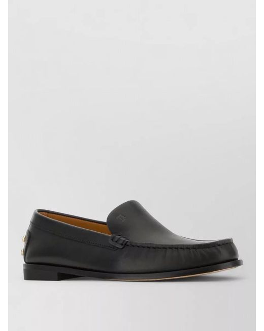 Tod's Gray Leather Loafers