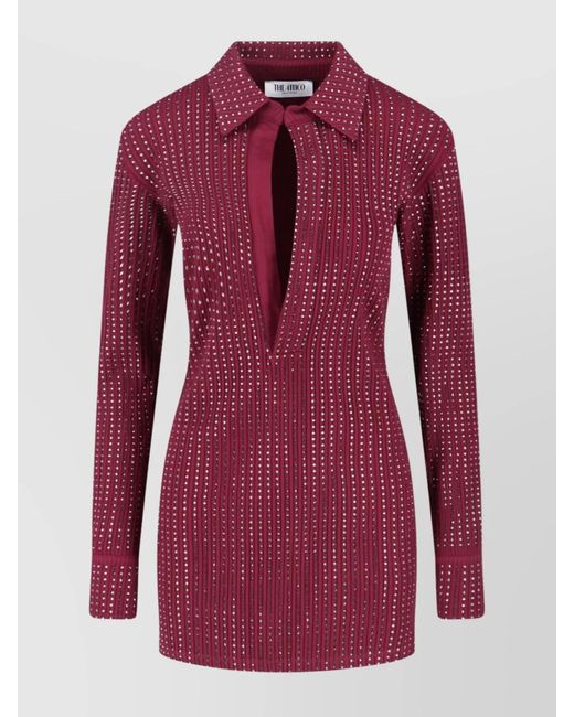 The Attico Red Cotton Mini Dress