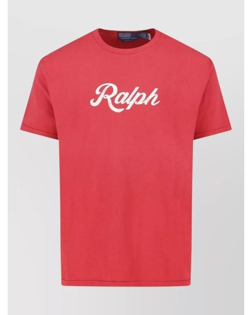 Polo Ralph Lauren Red Crew Neck Short Sleeve Casual Top for men