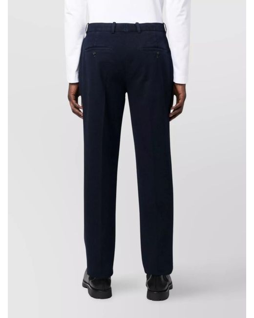 Circolo 1901 Blue Cotton Mid-Rise Straight-Leg Trousers for men