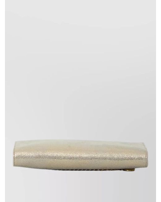 Stella McCartney White Falabella Wallet Chain Shoulder Clutch Bag