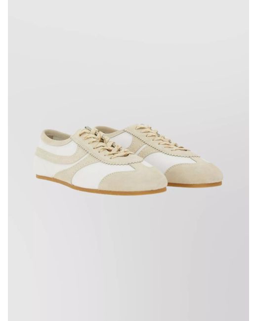 Dries Van Noten Metallic Leather Low-Top Sneakers for men