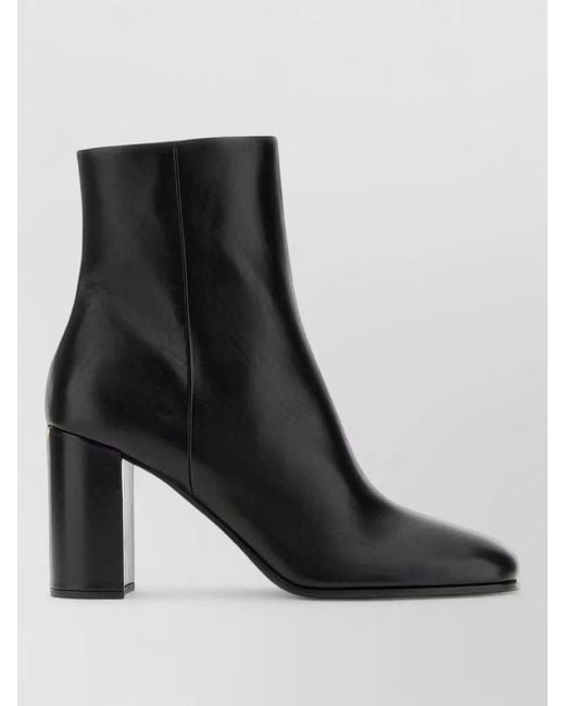 Prada Black Leather Ankle Boots
