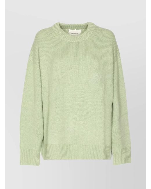 Lisa Yang Green Soft Knit Crewneck Long Sleeve Sweater