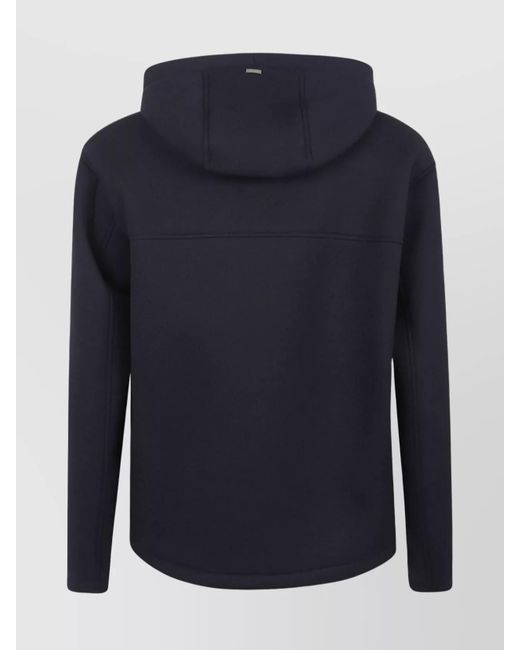 Herno Blue Padded Hooded Jacket for men