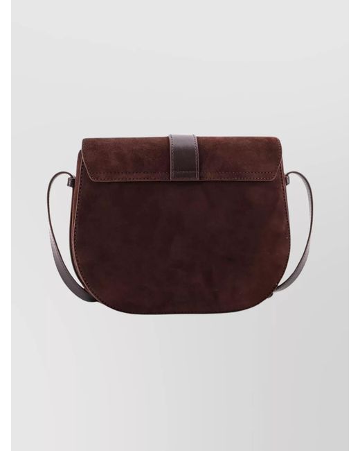 Staud Brown Na Leather Shoulder Bag