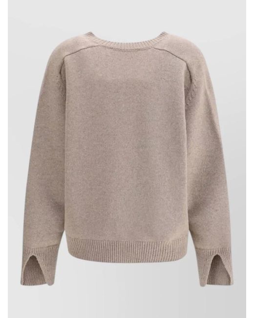 Rohe Natural Wool Cashmere Knitwear Cut Out Detail