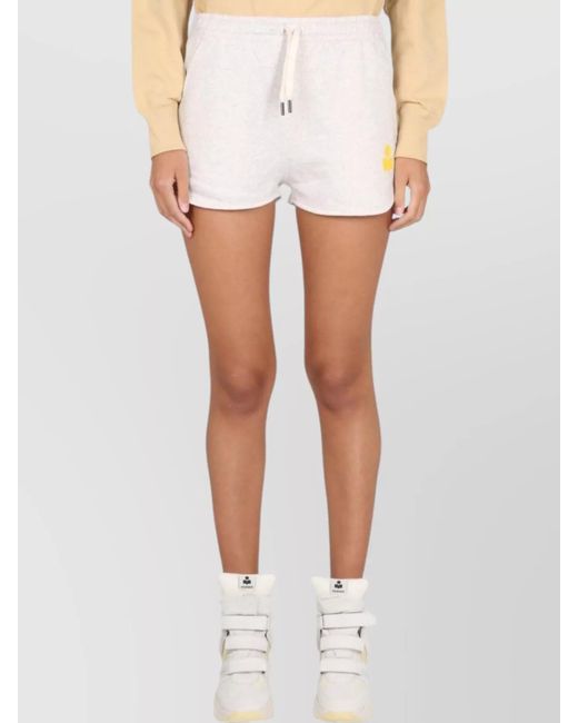 Isabel Marant White Cotton Blend Short Shorts