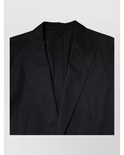 Dolce & Gabbana Black Silk Cotton Blazer for men