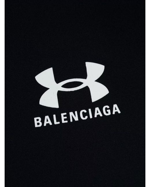 Balenciaga Black Crew Neck Stretch Fabric Short Sleeves T-Shirt for men