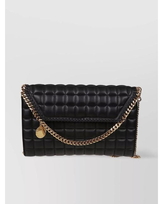 Stella McCartney Black Quilted Eco Alter Mat Crossbody Chain Strap