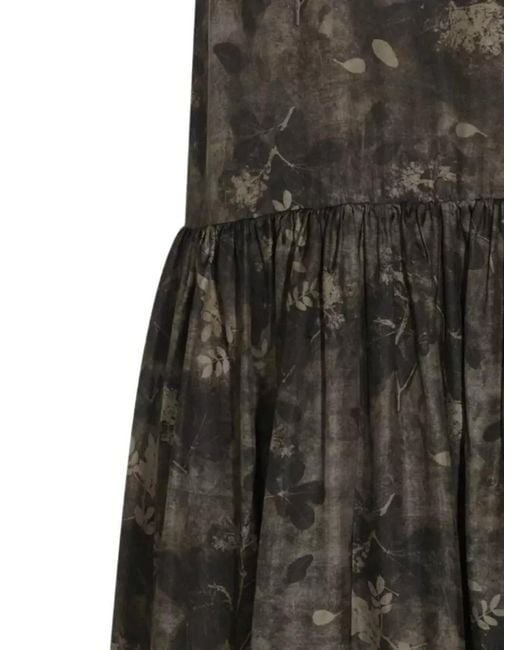 Uma Wang Multicolor Polka Dot Midi Dress Moulay Print