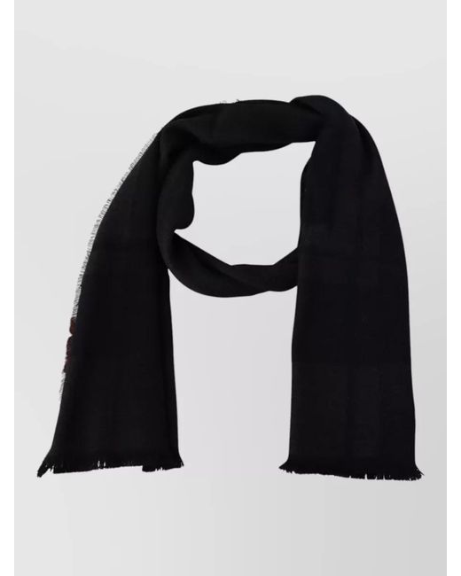 Missoni Black Pure Wool Neck Wrap Scarf for men
