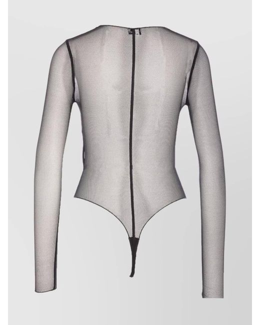 Elisabetta Franchi Gray Sleeveless Bodysuit
