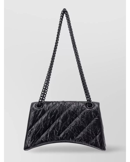 Balenciaga White Crush Chain S Quilted Leather Shoulder Bag