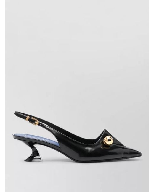 Lanvin Multicolor Slingback Pumps Pointed Toe Curved Heel