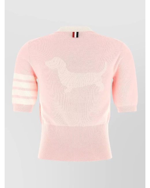 Thom Browne Pink Hector Cotton T-Shirt