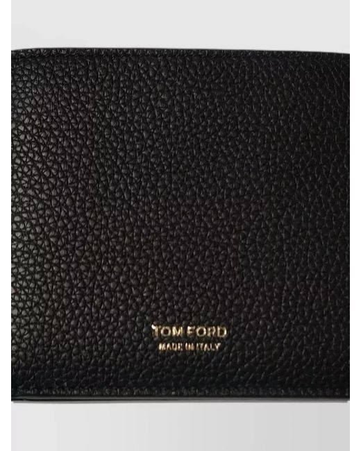 Tom Ford Black Soft Grain Leather Bifold Wallet for men