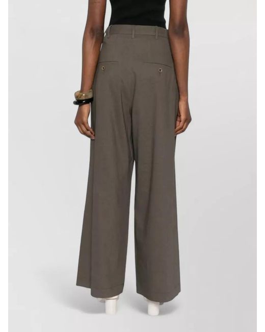 Uma Wang Gray Wide-Leg Trousers