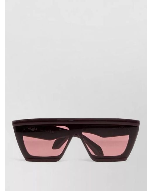 Alaïa Multicolor Acetate Sunglasses Bold Square Frame Design