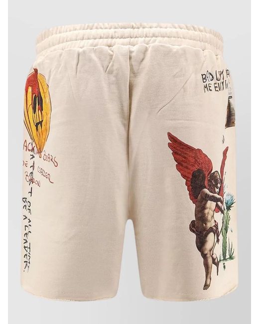 Barrow Natural Cotton Shorts Elastic Waistband Iconic Print for men