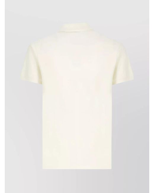 Ralph Lauren Natural Cotton Polo Shirt With Short Sleeves And Collar for men