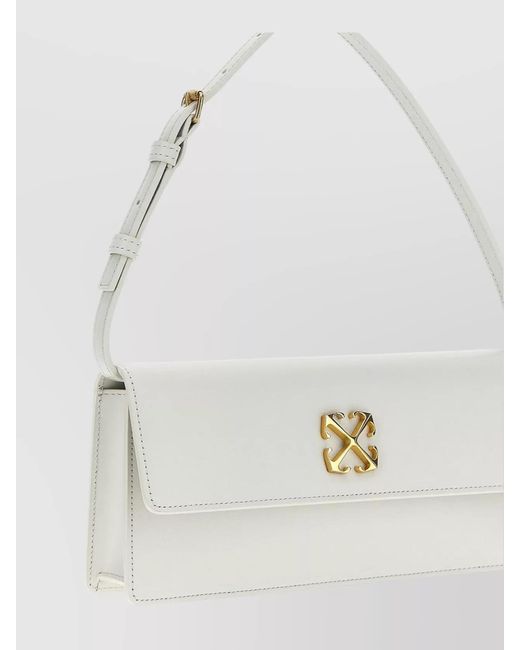 Off-White c/o Virgil Abloh Natural 'Rectangular Shape' Shoulder Bag With Adjustable Strap