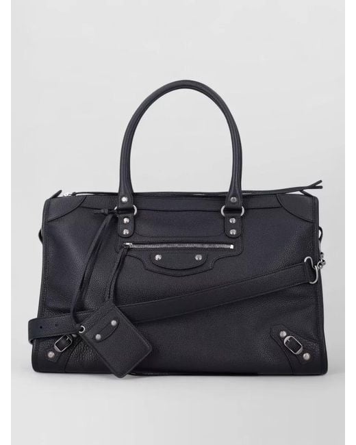 Balenciaga Black City Duffle Tote Large Top Handles for men