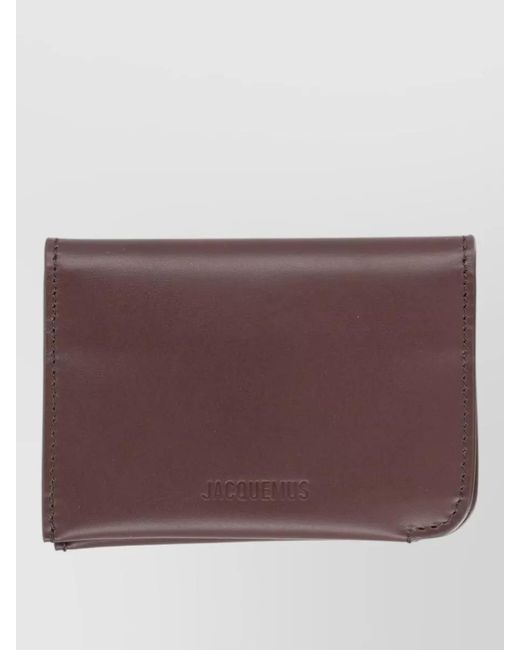 Jacquemus Purple Leather Cardholder for men