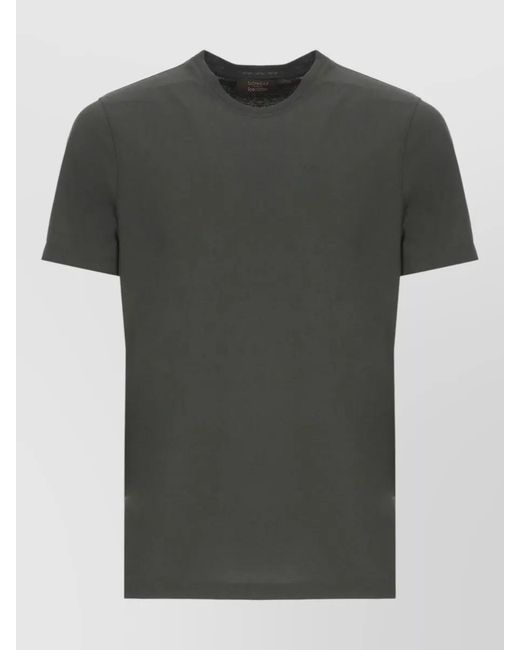 Zanone Green Crewneck T Shirt Short Sleeves for men