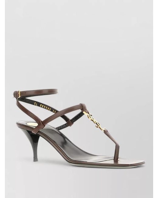Saint Laurent Metallic Leather Sandals