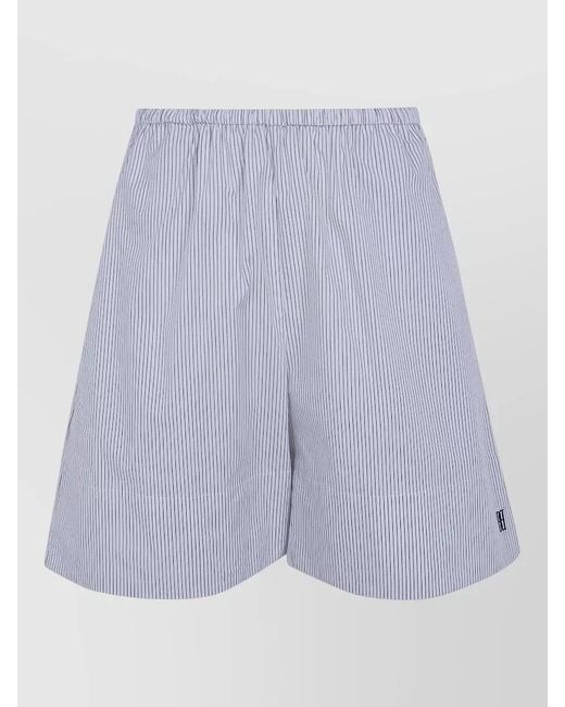 By Malene Birger Purple Siona Lounge Shorts Relaxed Fit Stripes