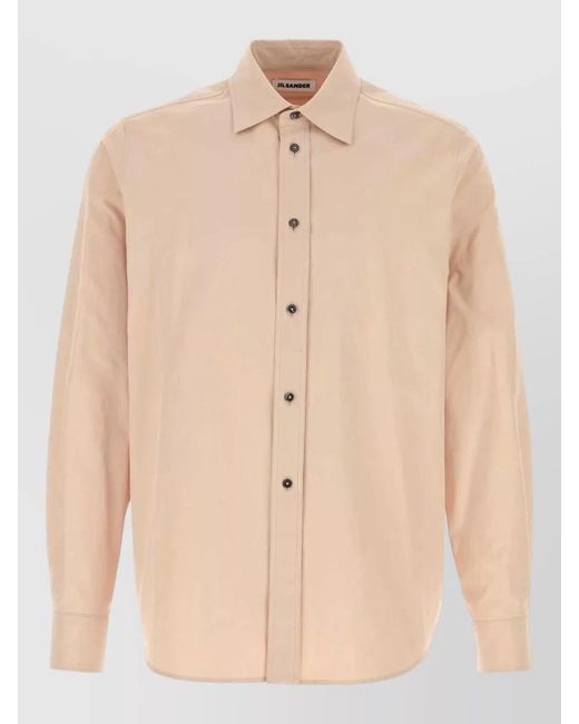 Jil Sander Natural Cotton Shirt Regular Fit Button Up Long Sleeves for men