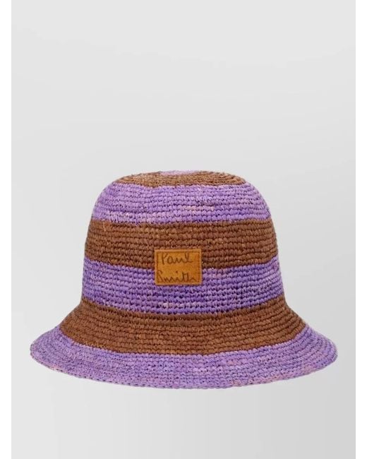 Paul Smith Purple Raffia Bucket Hat