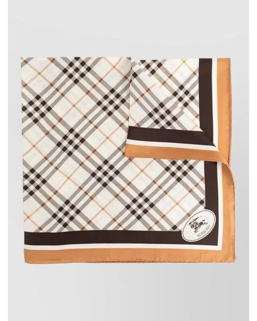 Burberry Multicolor Silk Checked Scarf
