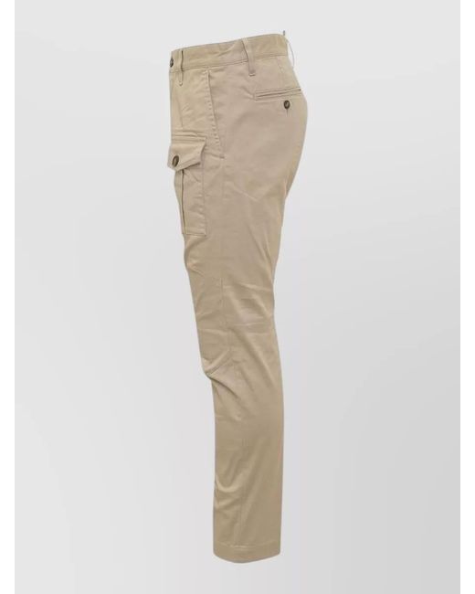 DSquared² Natural Cotton Straight-Leg Trousers for men