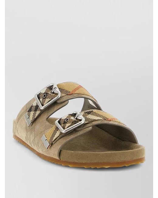 Burberry Metallic Urchin Sandals Open Toe Adjustable Straps for men
