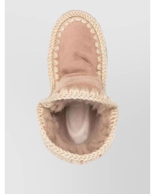 Mou Natural Leather Ankle Boots