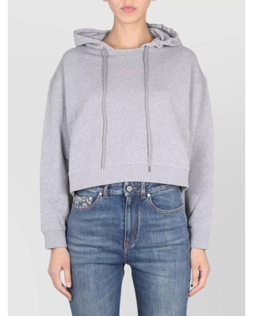 Stella McCartney Blue Cotton Hooded Sweatshirt