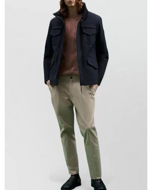 Peuterey Black Single-Breasted Coat for men