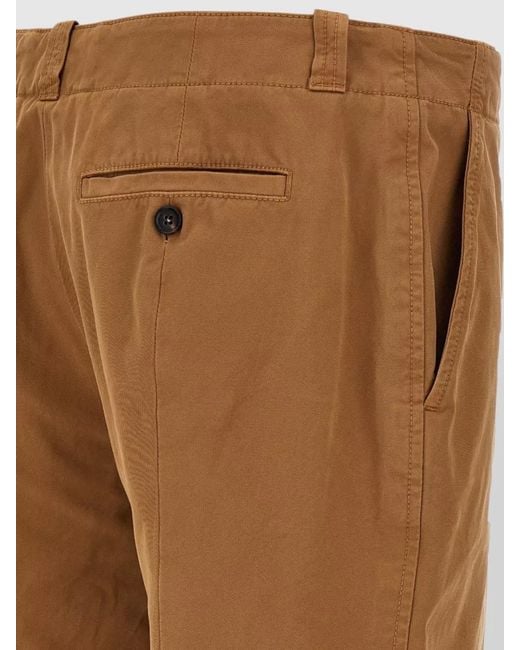 McQueen Brown Chino Trousers Belt Loops Side Pockets for men
