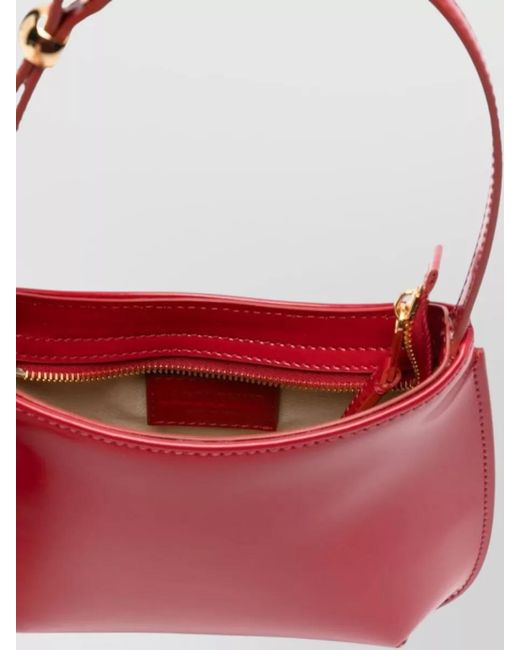 Jacquemus Red Le Bisou Calf Leather Shoulder Bag