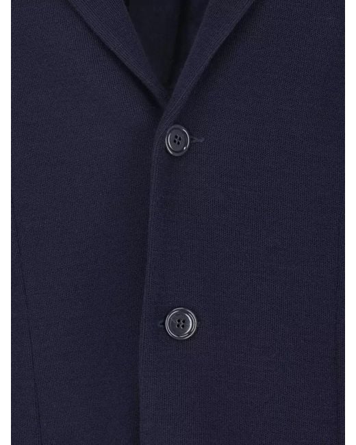 Giorgio Armani Blue Long Sleeve Blazer Jacket Notched Lapel Pockets for men