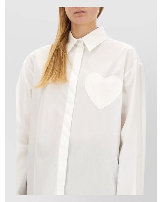 Moschino White Cotton Oversized Shirt