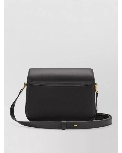 AMI White Silk Crossbody Bag Adjustable Strap Hardware