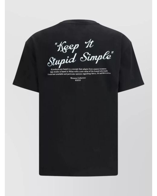 Off-White c/o Virgil Abloh Black Kiss Quote Printed Cotton T-Shirt